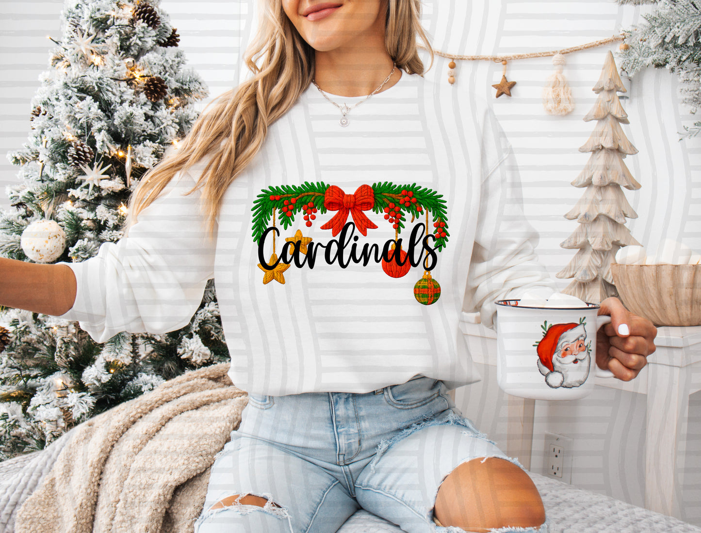 Christmas Wreath Mascots - 300 dpi Digital Download
