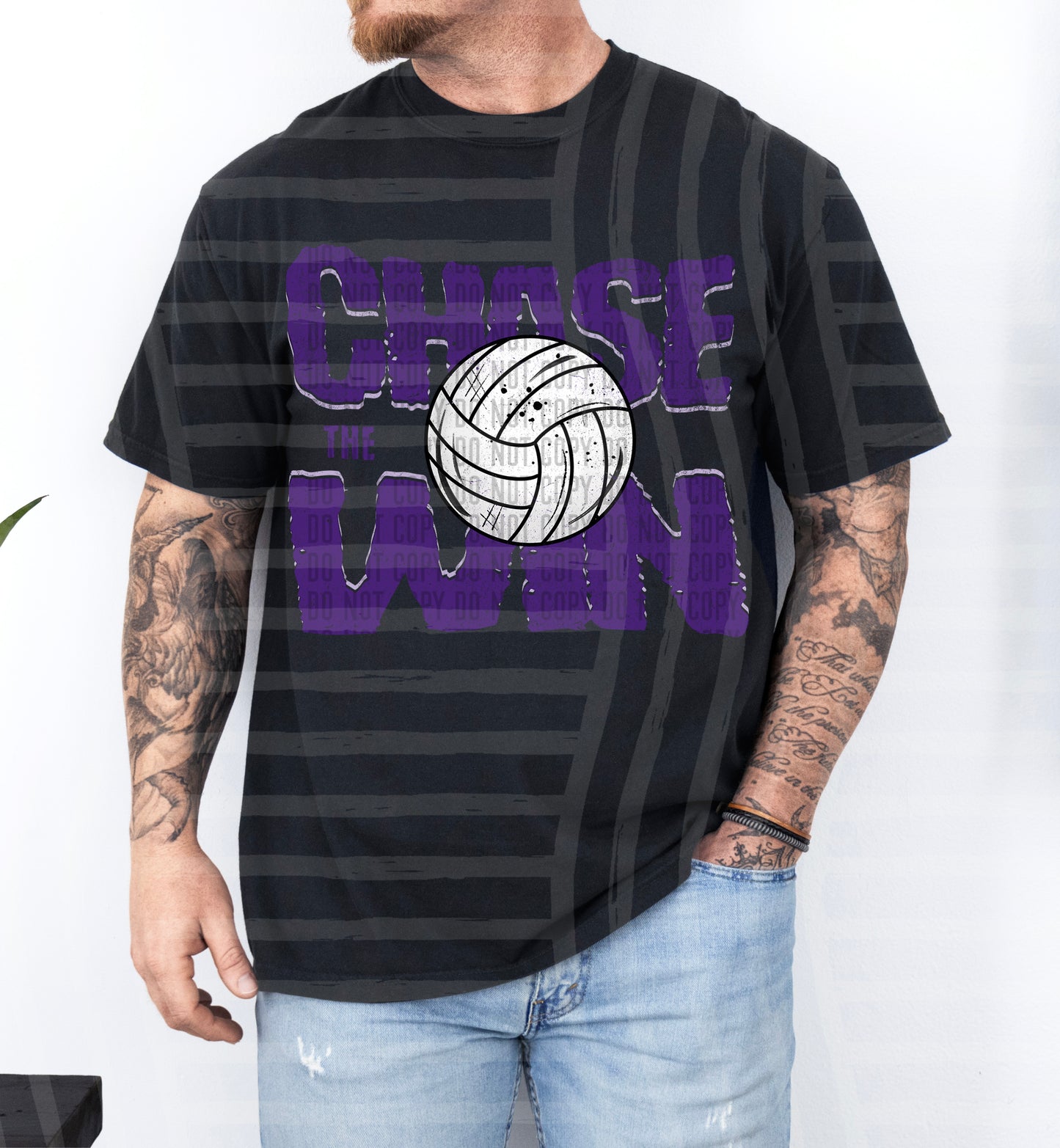 Chase the Win VOLLEYBALL - Color Dropdown Digital Download 300DPI PNG FILE