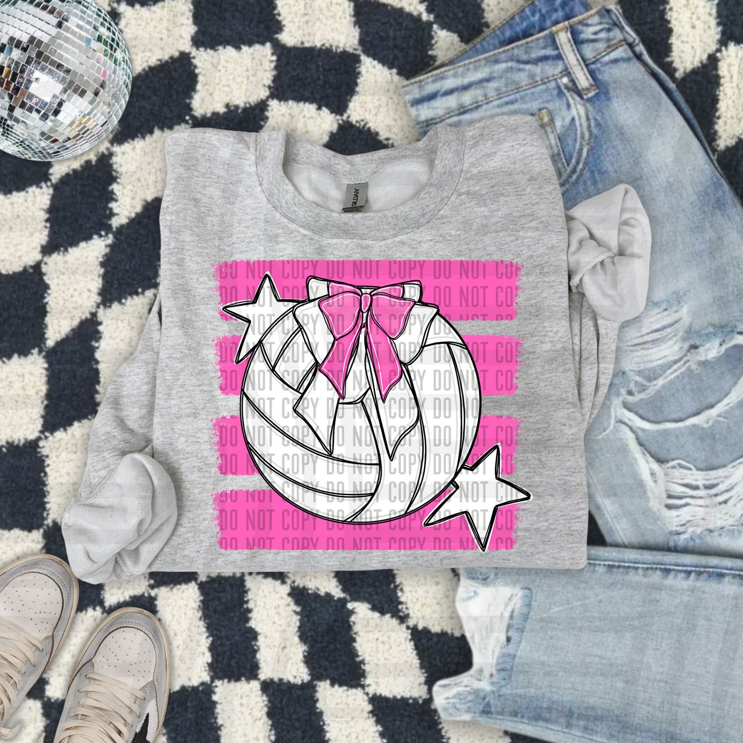 VOLLEYBALL BOW CC 2608-0012 - Color Dropdown Digital Download 300DPI PNG FILE