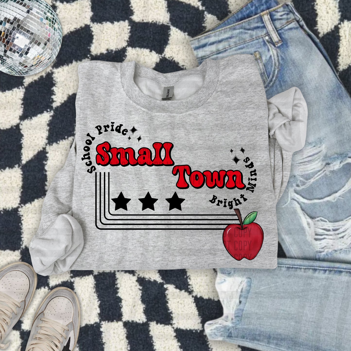 APPLE - Small town - Color Dropdown Digital Download 300DPI PNG FILE