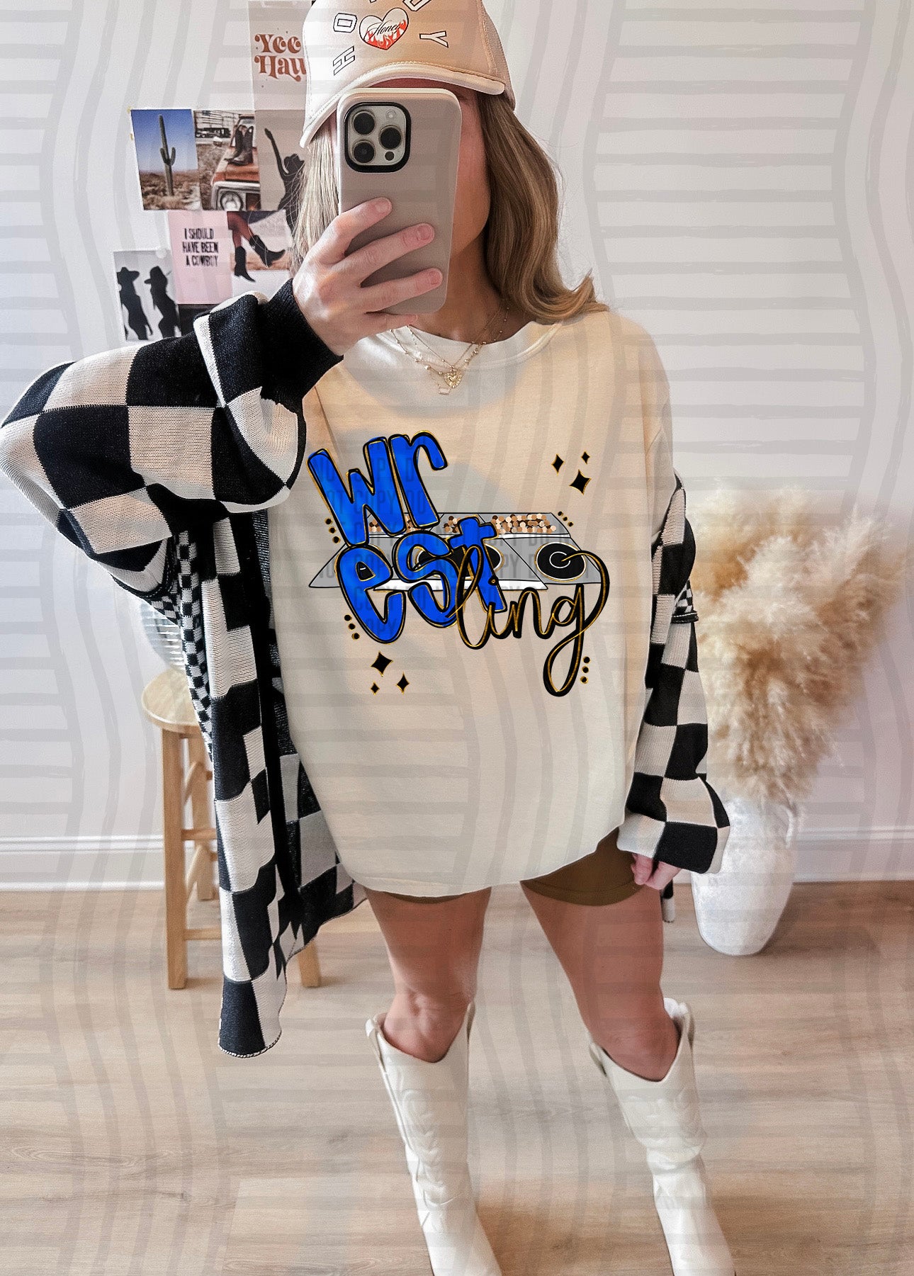 WRESTLING mat- Color Dropdown Digital Download 300DPI PNG FILE