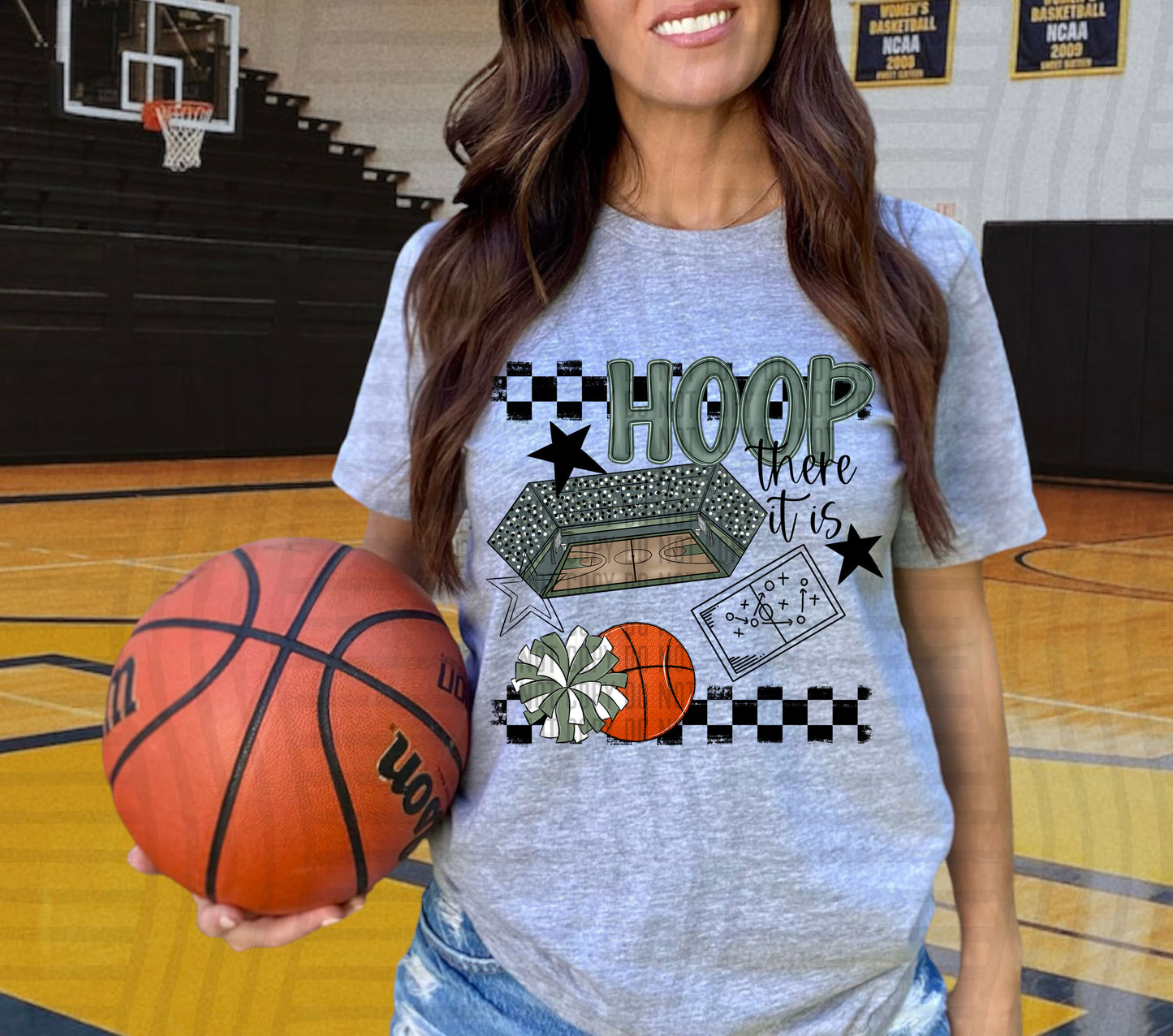 Hoop there it is - Basketball - Color Dropdown Digital Download 300DPI PNG FILE