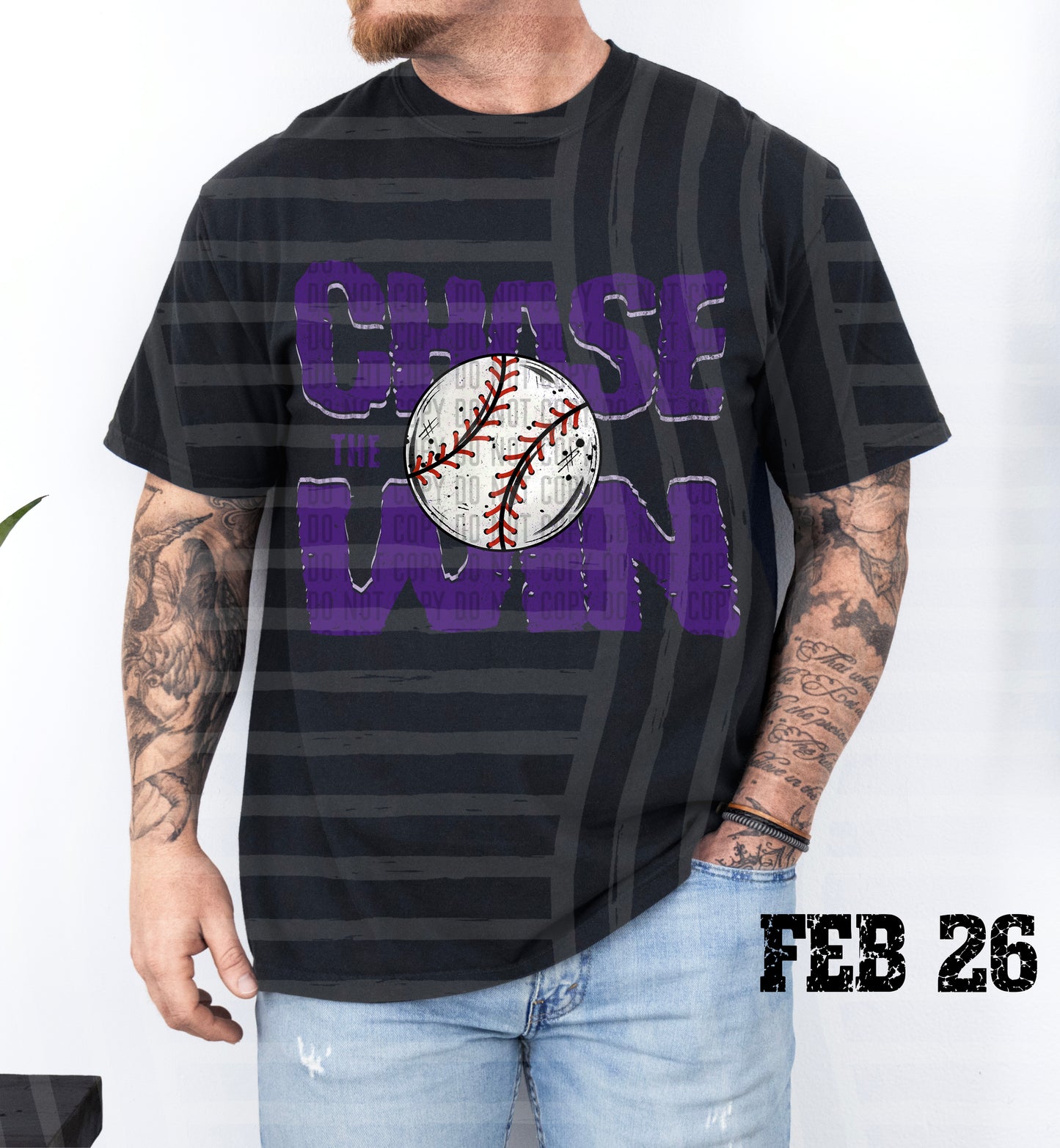 Chase the Win BASEBALL - Color Dropdown Digital Download 300DPI PNG FILE
