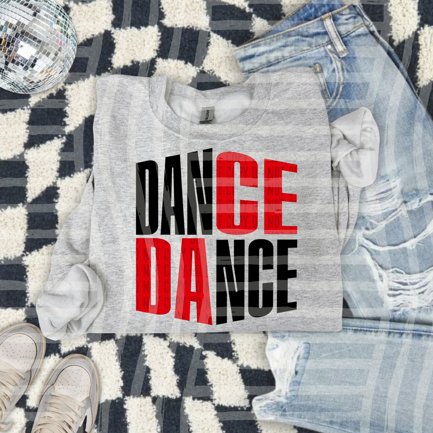 DANCE word art - Color Dropdown Digital Download 300DPI PNG FILE