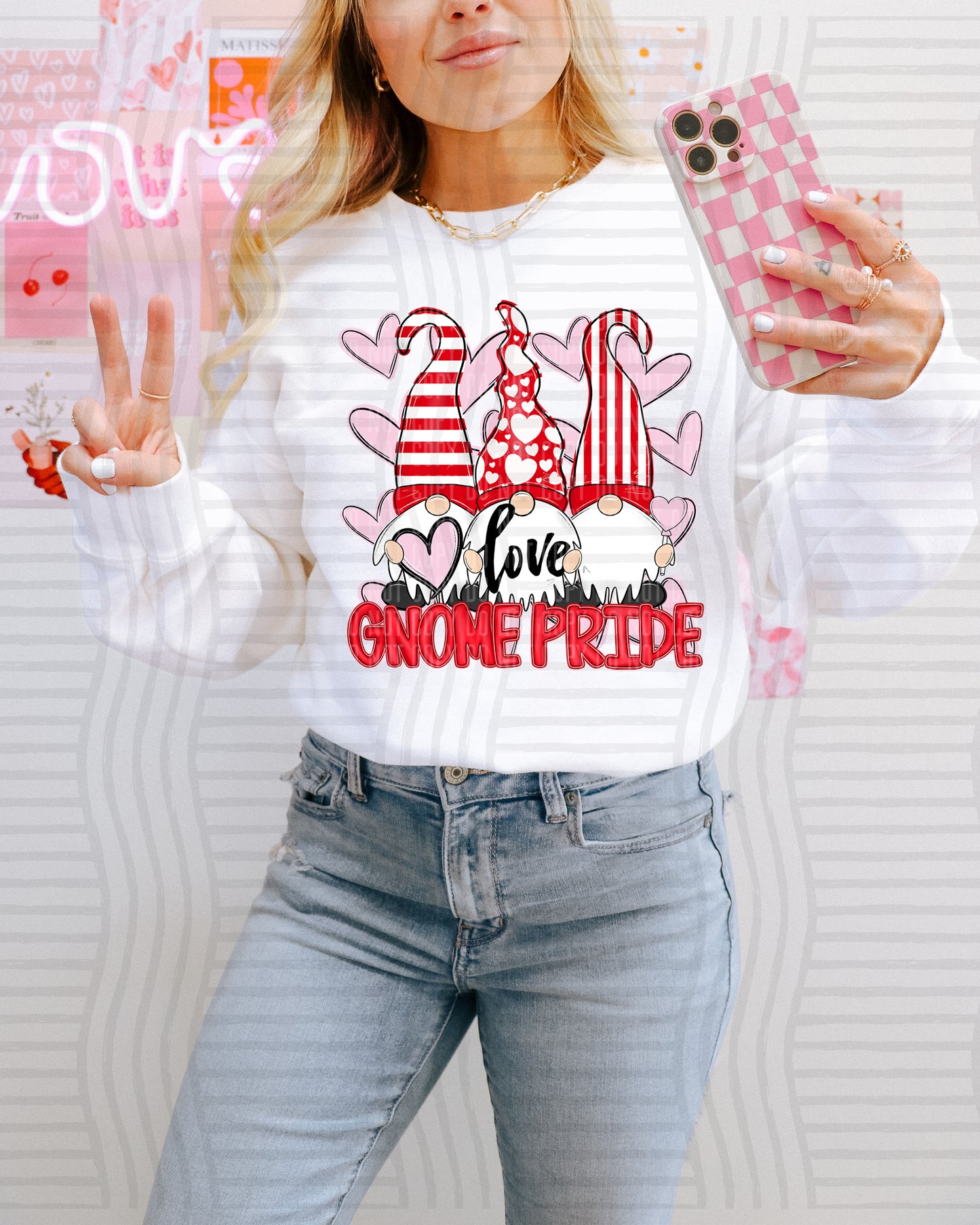 Vday Gnomes Pride - Color Dropdown Digital Download 300DPI PNG FILE