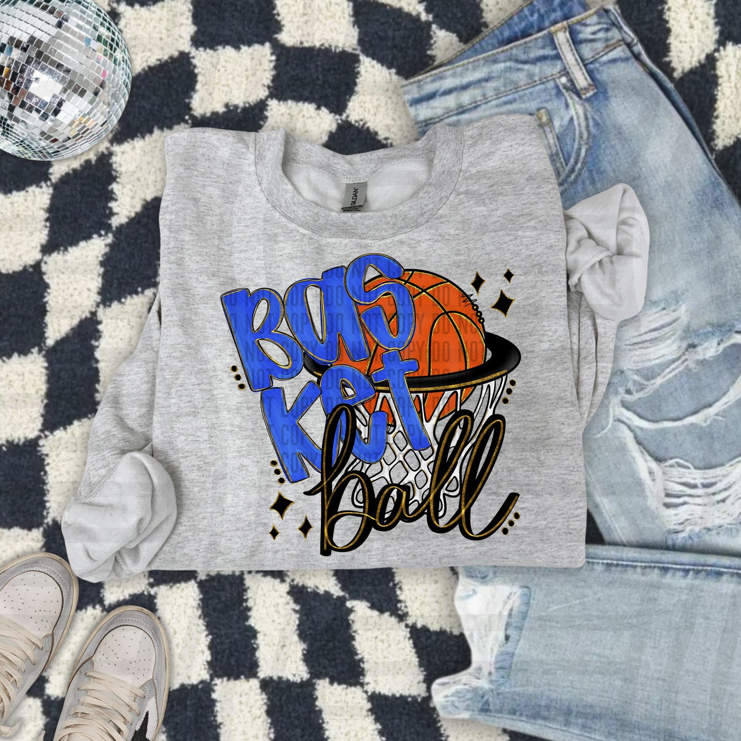 Basketball hoop -Color Dropdown Digital Download 300DPI PNG FILE