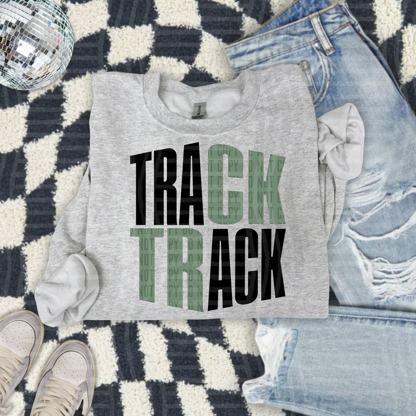 TRACK word art - Color Dropdown Digital Download 300DPI PNG FILE