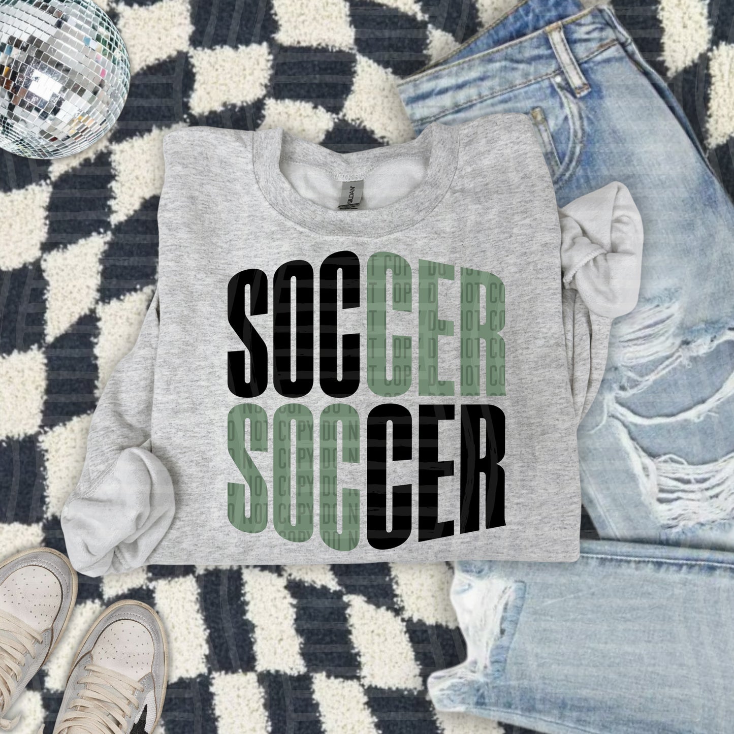 SOCCER word art - Color Dropdown Digital Download 300DPI PNG FILE