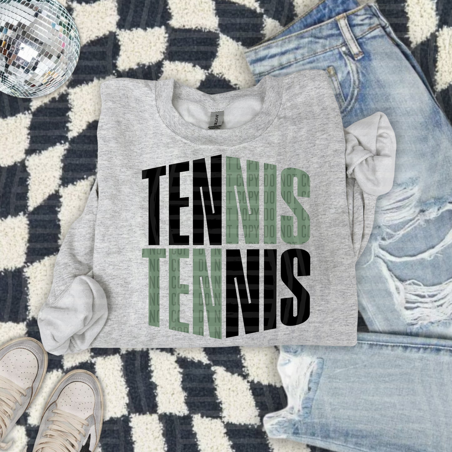 TENNIS word art - Color Dropdown Digital Download 300DPI PNG FILE