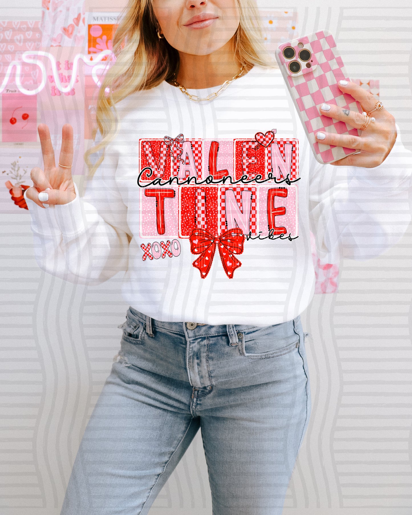 Valentine vibes mascots - Custom + Dropdown  - 300 dpi Digital Download