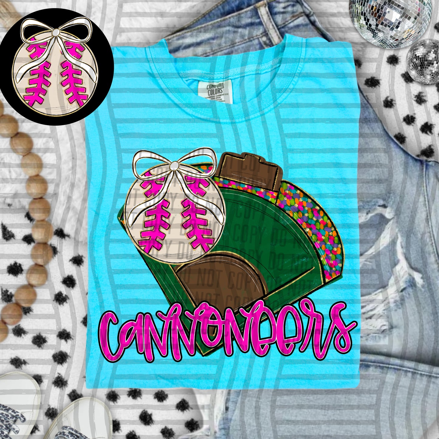 Preppy Baseball Field -optional pocket + Custom + Dropdown - 300 dpi Digital Download