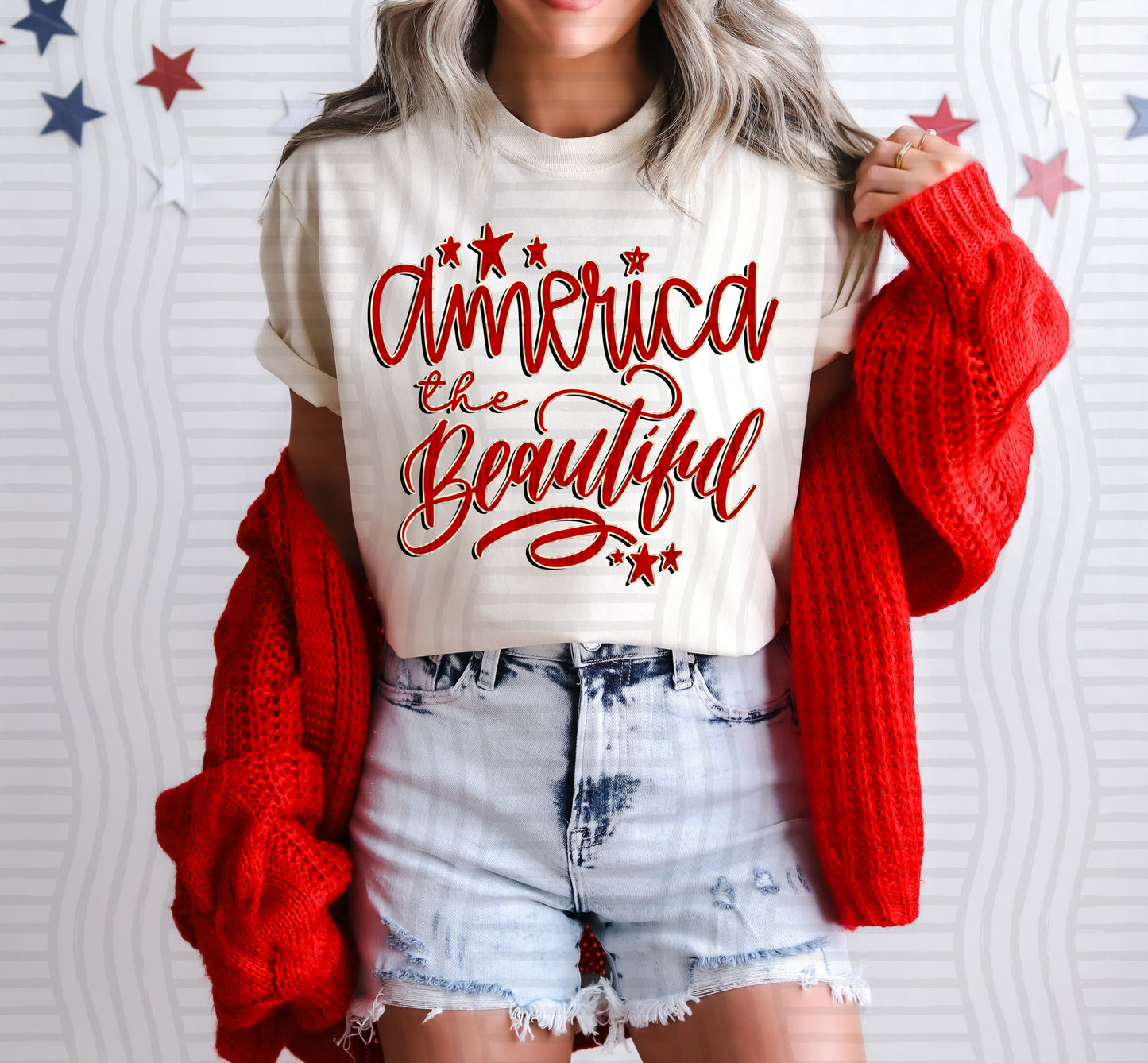 America The Beautiful DROP - Choose DESIGN - Digital Download 300DPI PNG FILE