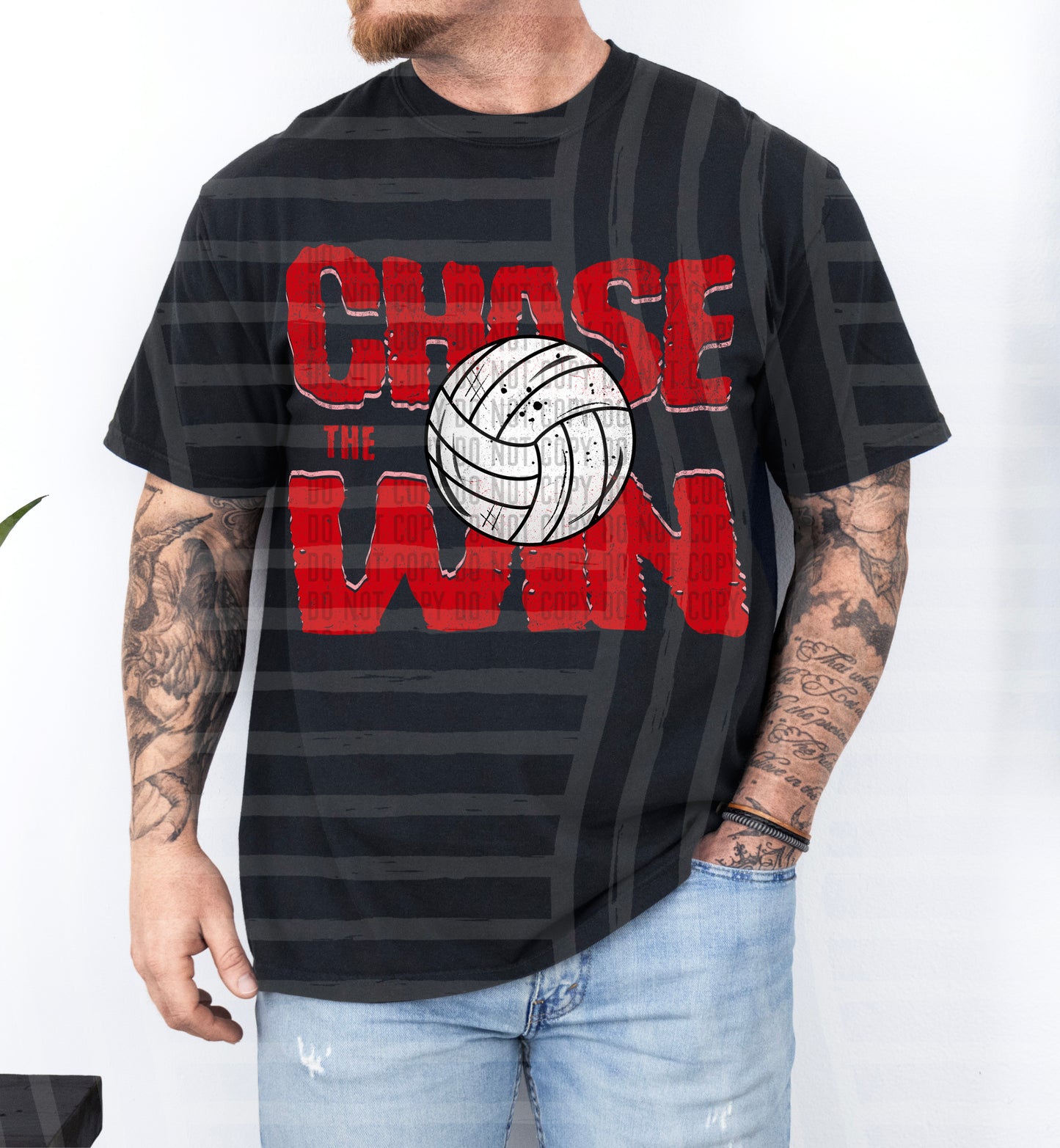 Chase the Win VOLLEYBALL - Color Dropdown Digital Download 300DPI PNG FILE