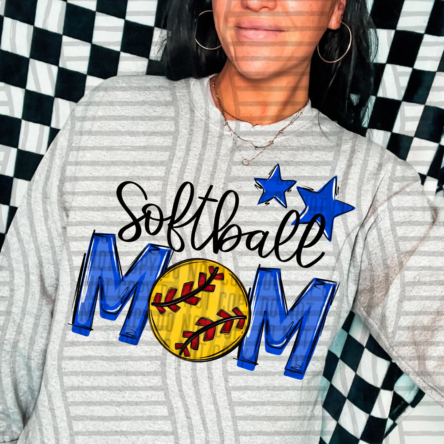 Softballl Mom - Color Dropdown Digital Download 300DPI PNG FILE