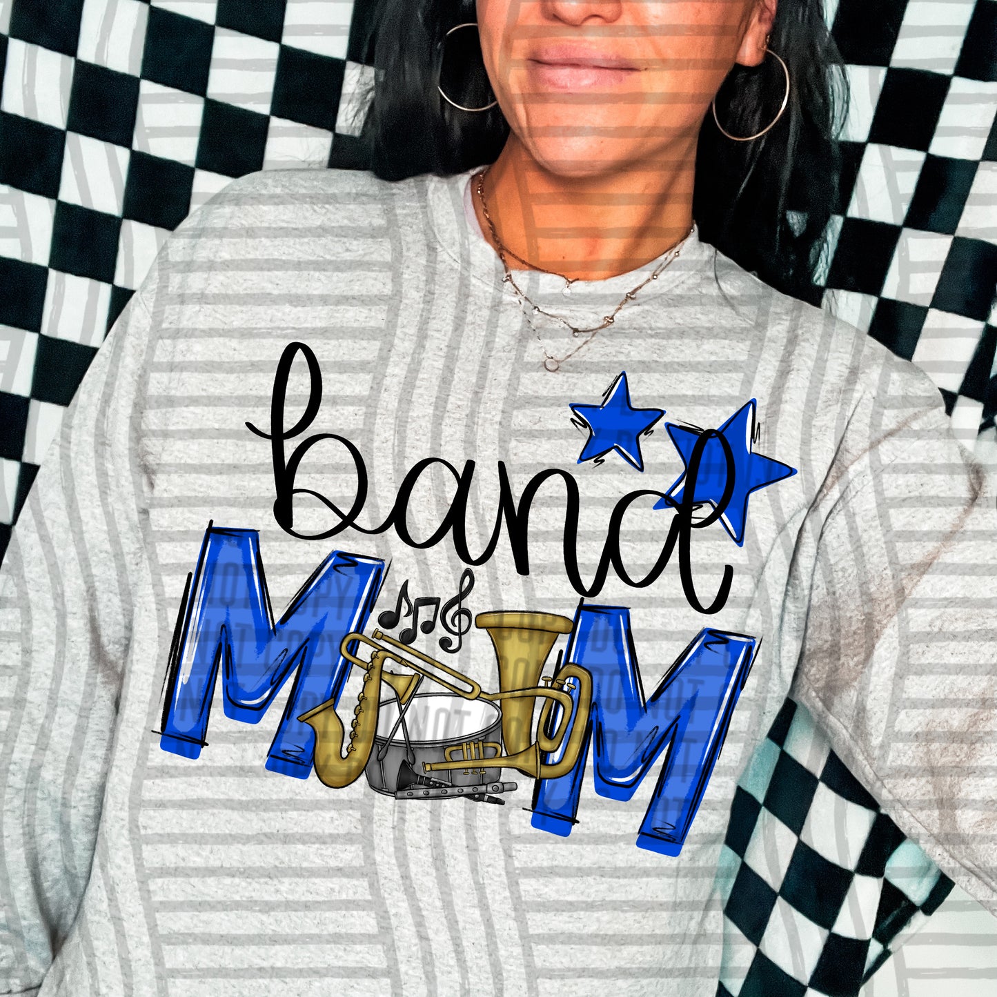 Band Mom - Color Dropdown Digital Download 300DPI PNG FILE