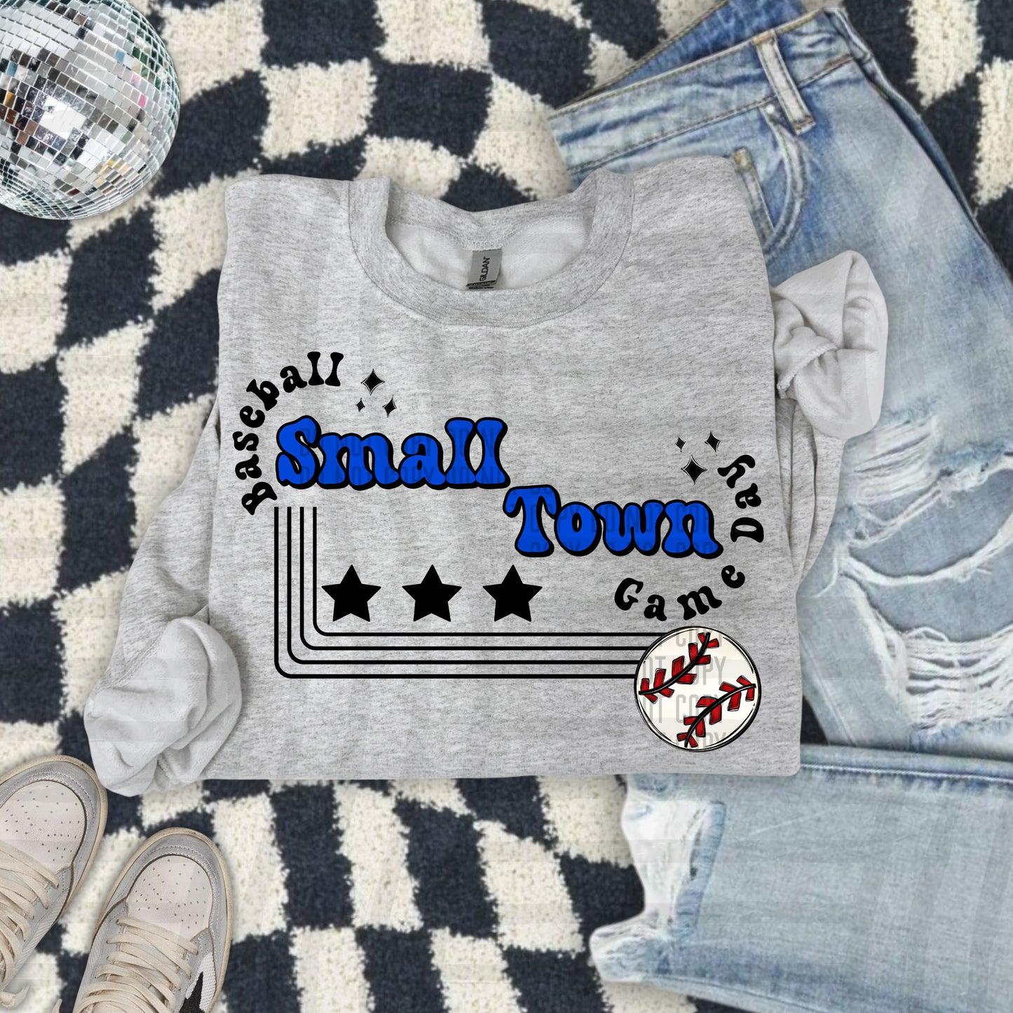 BASEBALL - Small town - Color Dropdown Digital Download 300DPI PNG FILE