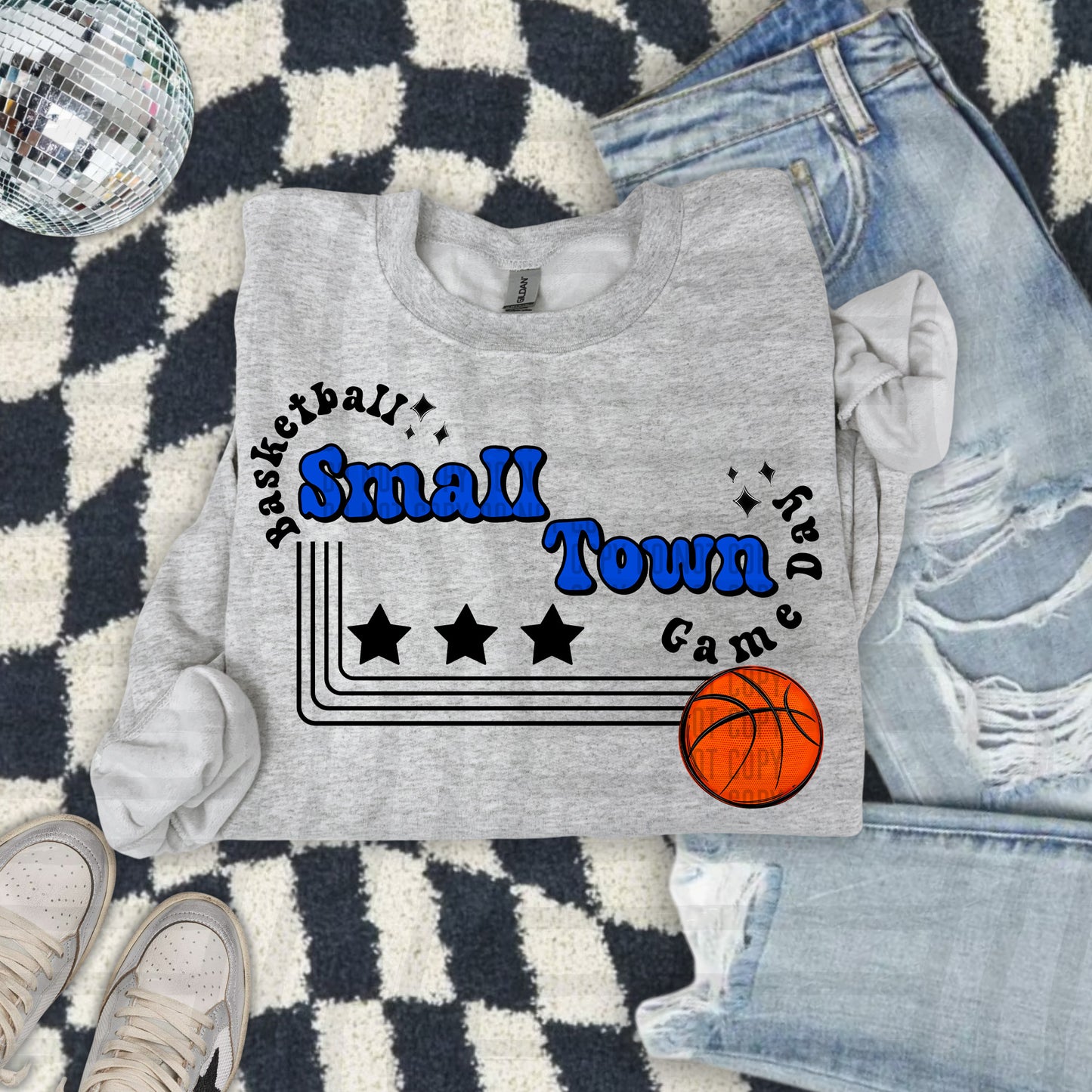 BASKETBALL - Small town - Color Dropdown Digital Download 300DPI PNG FILE