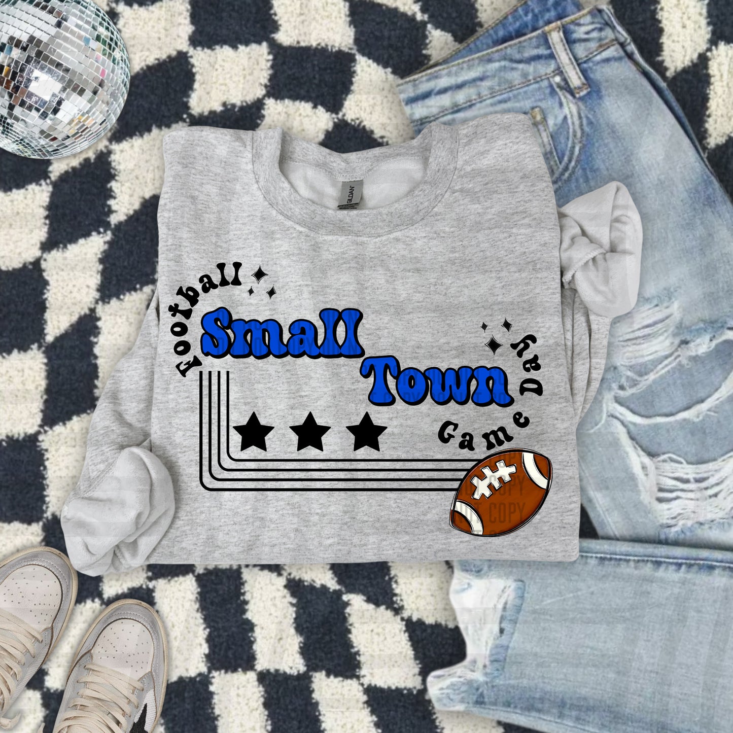 FOOTBALL - Small town - Color Dropdown Digital Download 300DPI PNG FILE