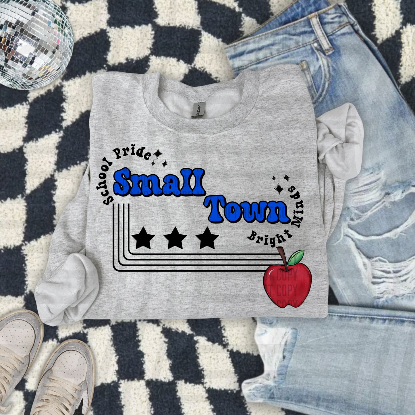 APPLE - Small town - Color Dropdown Digital Download 300DPI PNG FILE