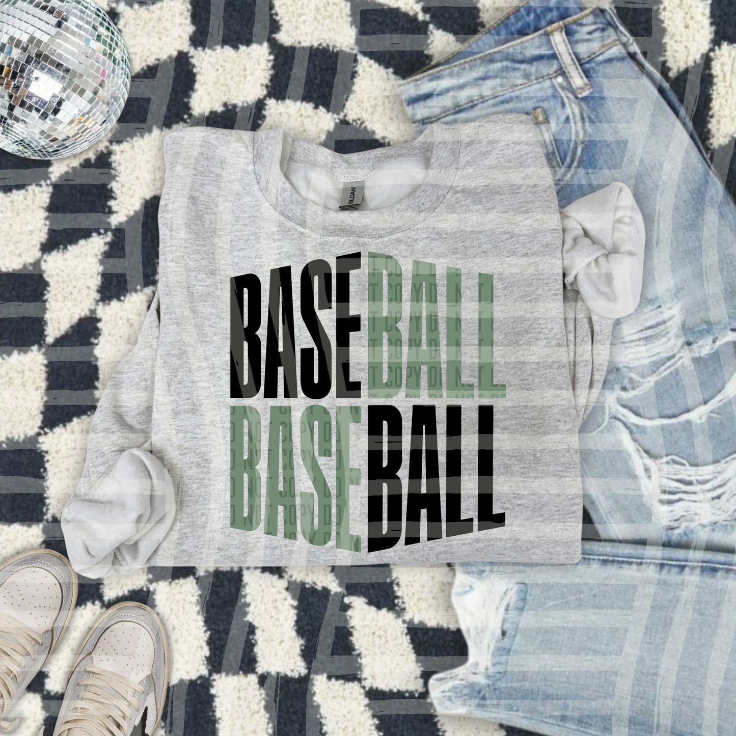 BASEBALL word art -Color Dropdown Digital Download 300DPI PNG FILE