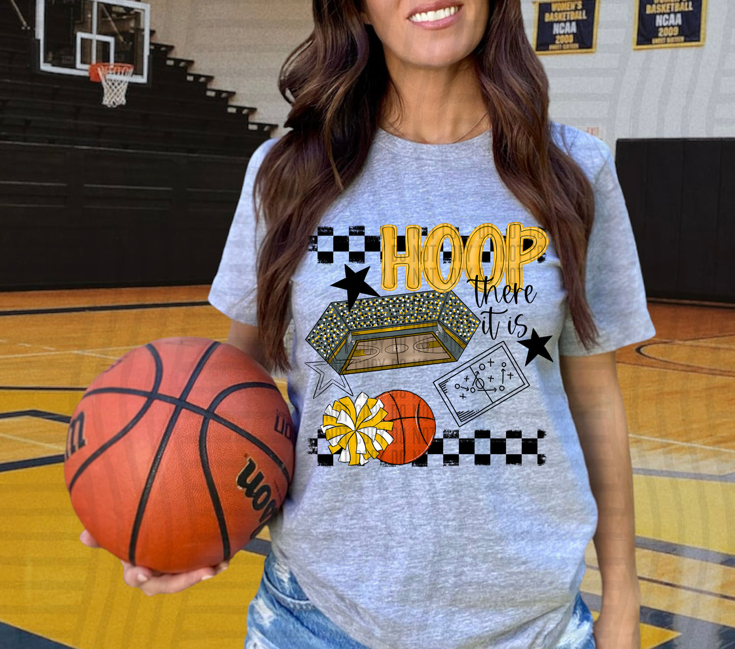 Hoop there it is - Basketball - Color Dropdown Digital Download 300DPI PNG FILE