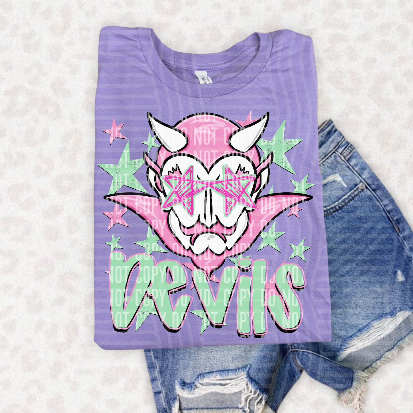PREPPY STARRY EYED mascots pink/green -  Digital Download 300DPI PNG FILE