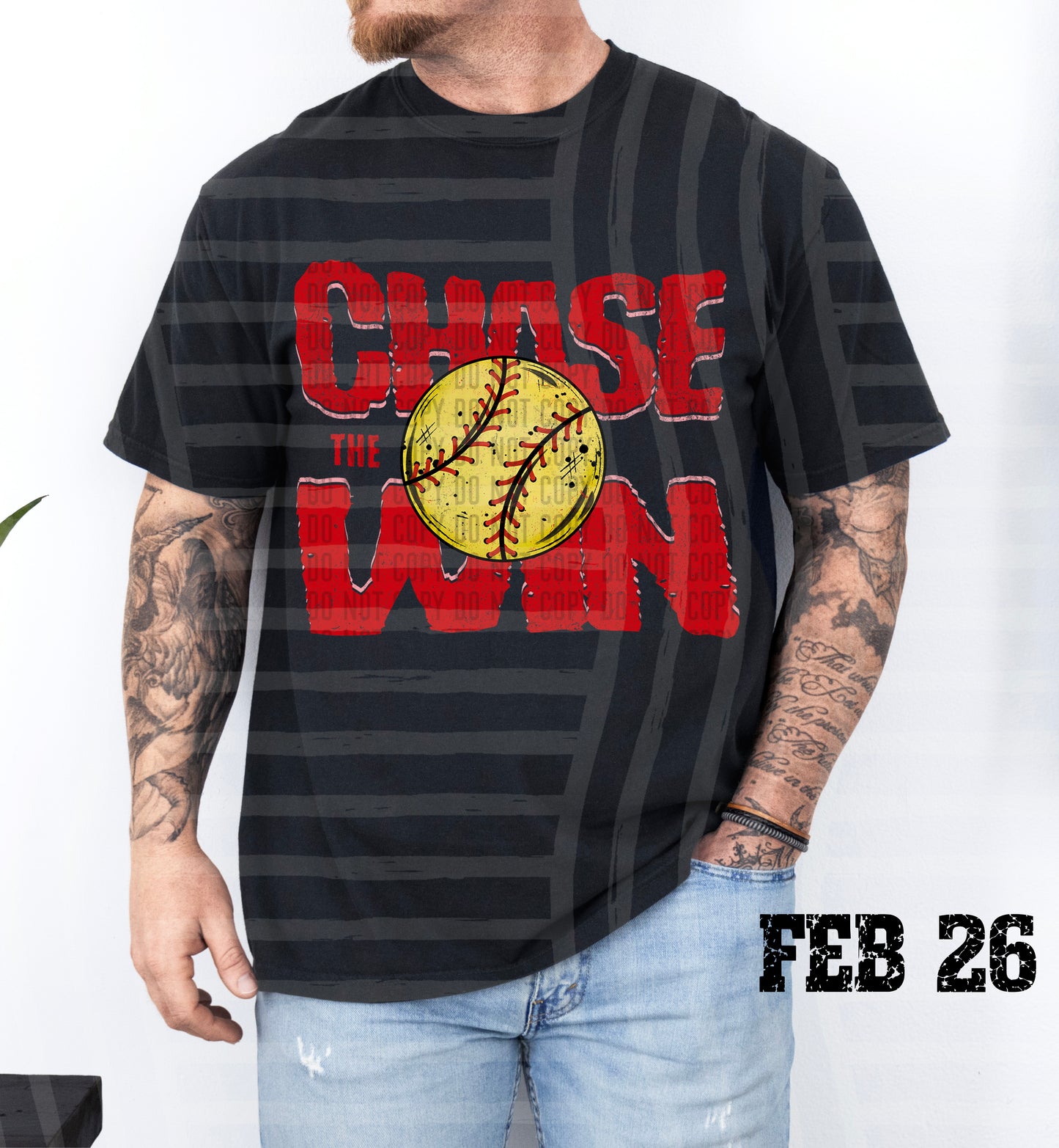 Chase the Win SOFTBALL - Color Dropdown Digital Download 300DPI PNG FILE
