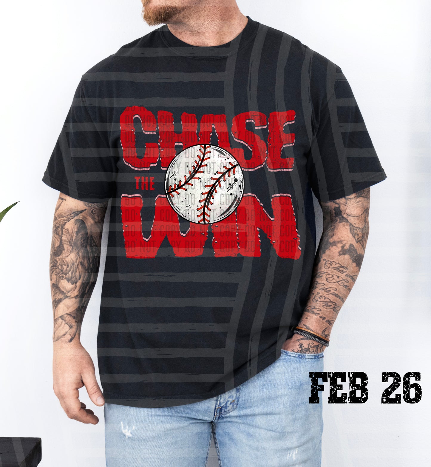 Chase the Win BASEBALL - Color Dropdown Digital Download 300DPI PNG FILE