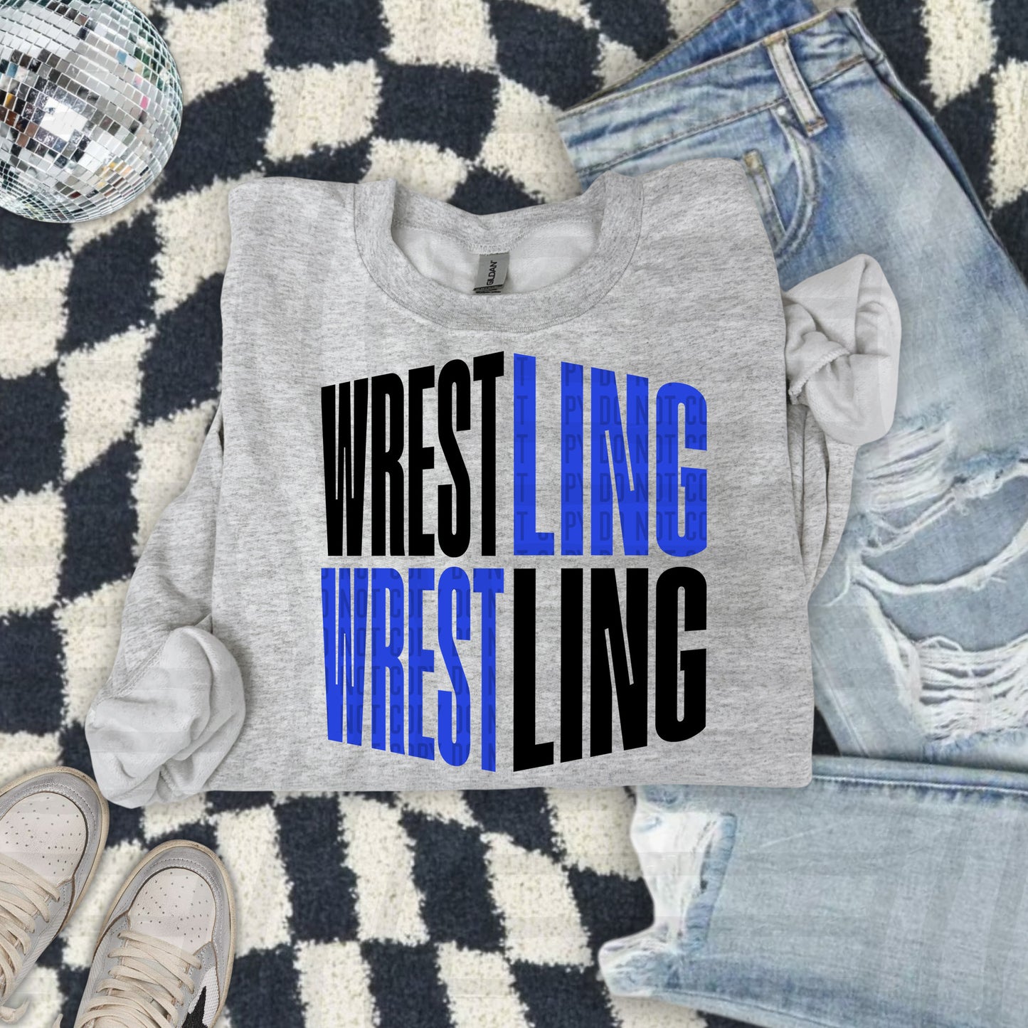 Wrestling Word Art -Color Dropdown Digital Download 300DPI PNG FILE