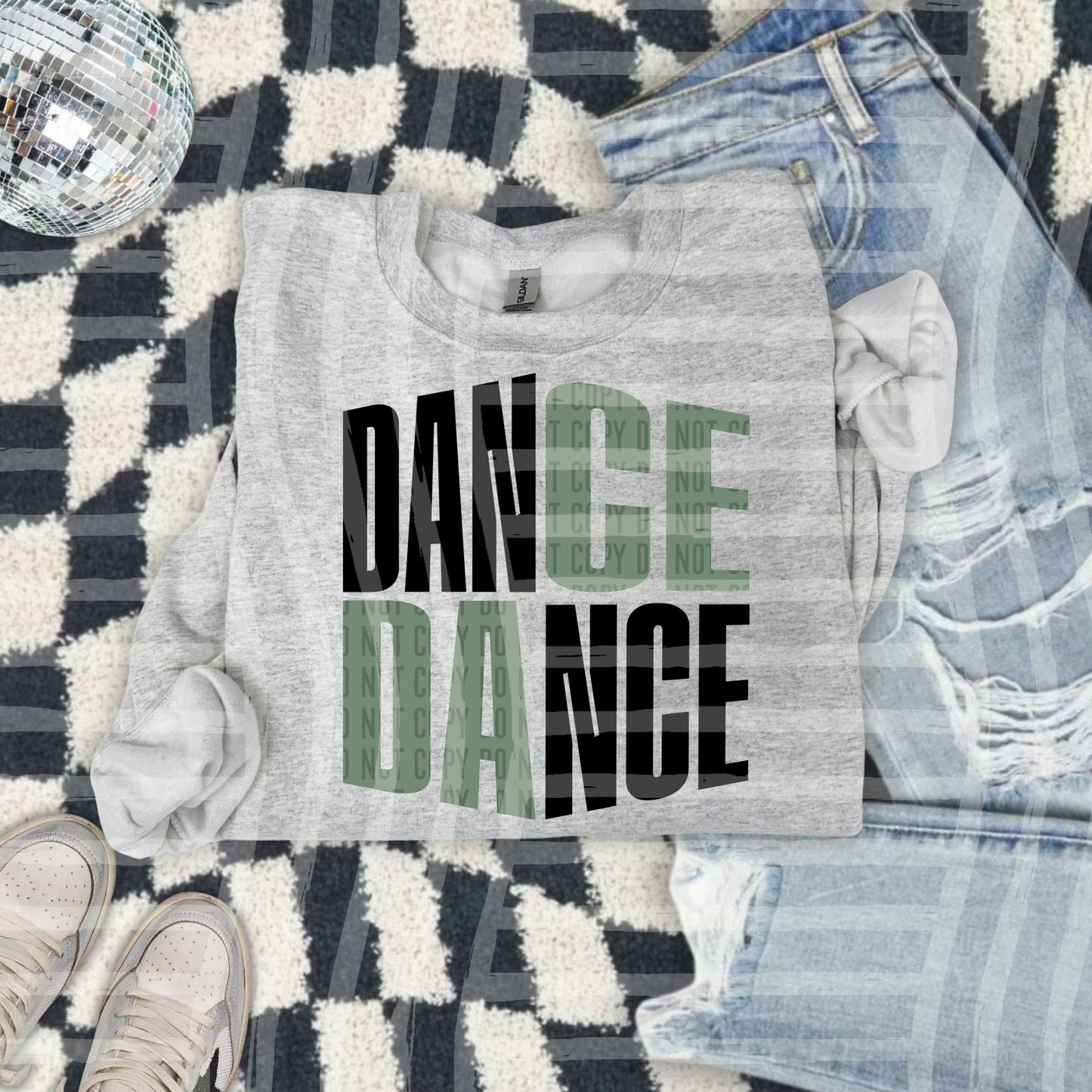 DANCE word art - Color Dropdown Digital Download 300DPI PNG FILE