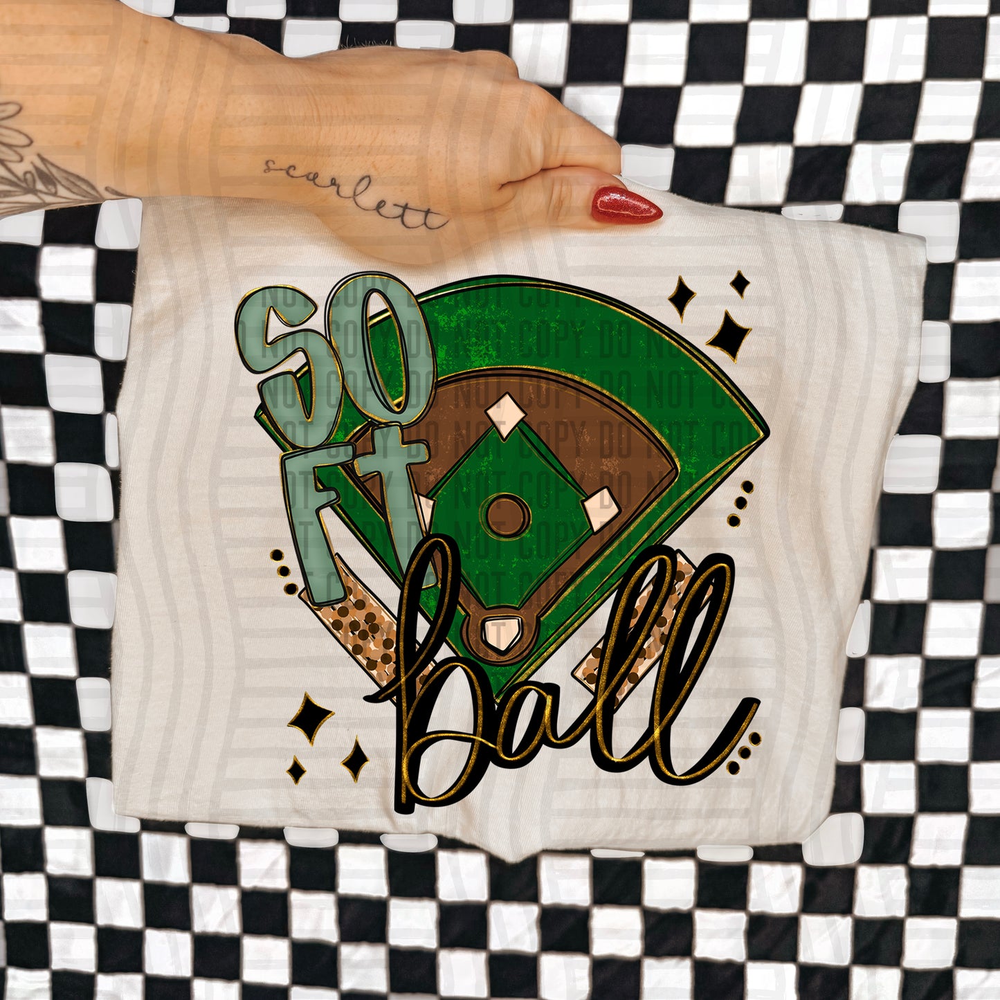 SOFTBALL Field - Color Dropdown Digital Download 300DPI PNG FILE