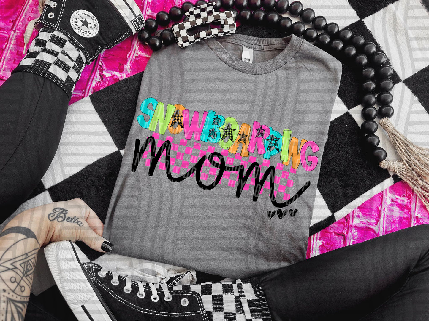 Checkmate Starburst Sports mom - DROPDOWN - 300 DPI digital download