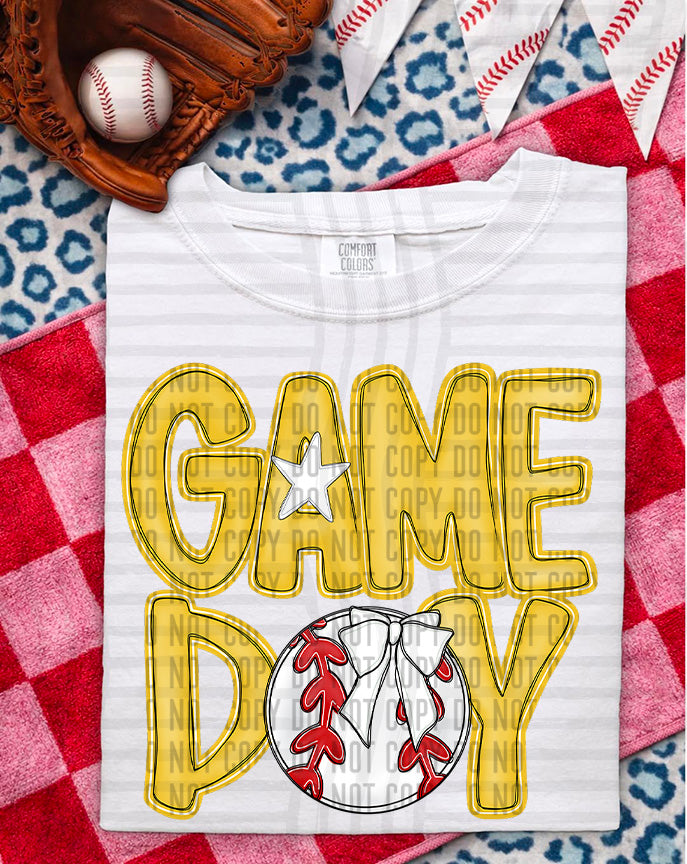 SOFTBALL - GAME DAY - Color Dropdown Digital Download 300DPI PNG FILE