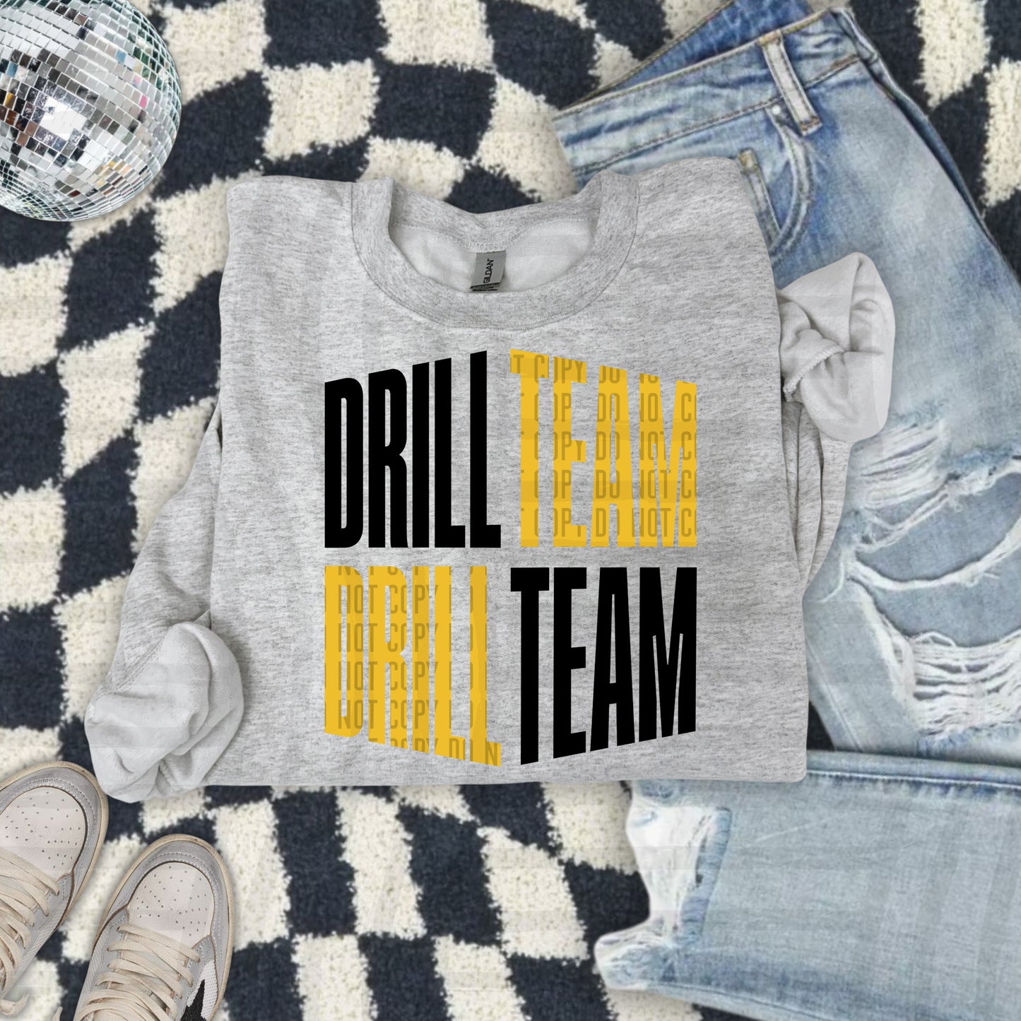DRILL TEAM word art - Color Dropdown Digital Download 300DPI PNG FILE
