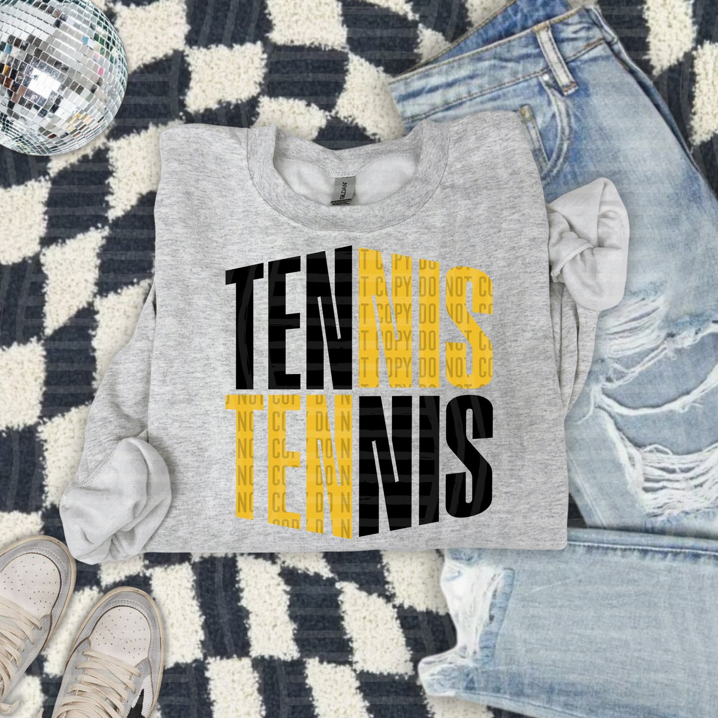 TENNIS word art - Color Dropdown Digital Download 300DPI PNG FILE