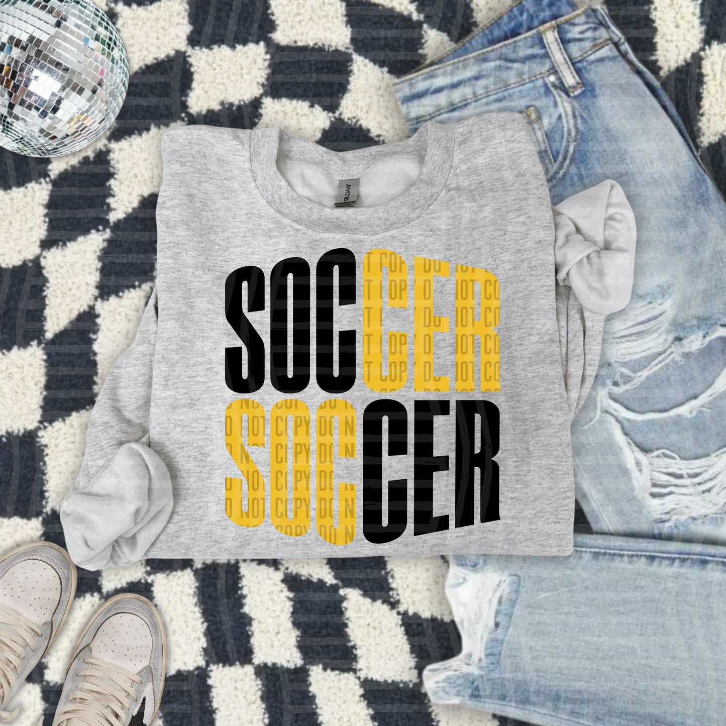 SOCCER word art - Color Dropdown Digital Download 300DPI PNG FILE