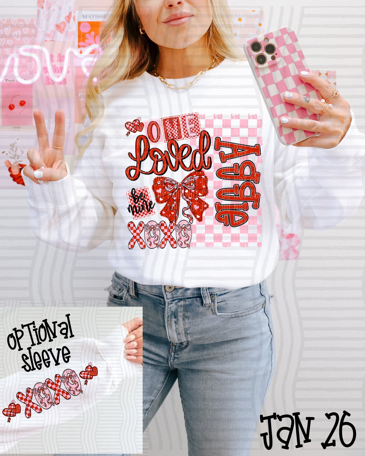 One Loved MASCOT (SINGULAR) + OPTIONAL SLEEVES - Custom + DROPDOWN - 300 DPI digital download