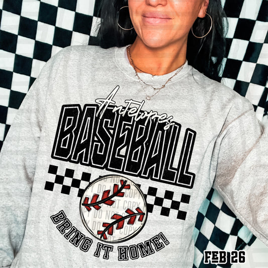 Baseball - bring it home -  Custom + DROPDOWN - 300 DPI digital download
