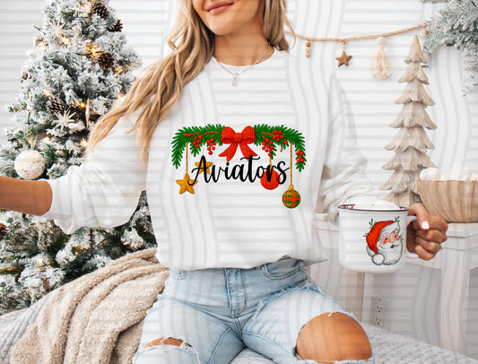 Christmas Wreath Mascots - 300 dpi Digital Download