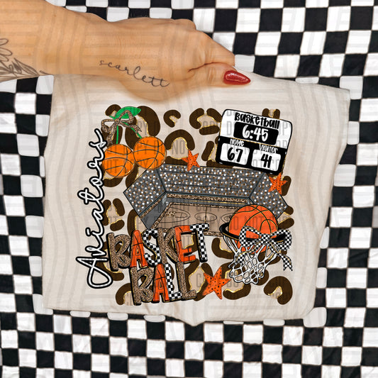 Basketball Leop - Custom + Dropdown  - 300 dpi Digital Download