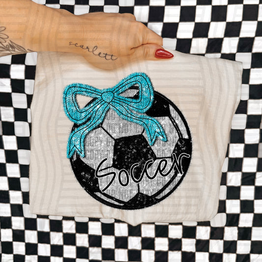 Soccer script -Faux sequin- Color Dropdown Digital Download 300DPI PNG FILE