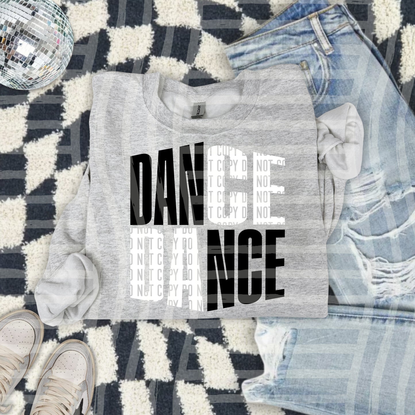 DANCE word art - Color Dropdown Digital Download 300DPI PNG FILE