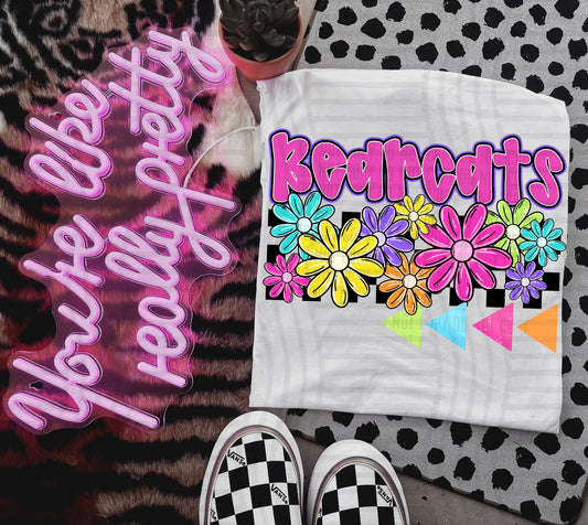 Bright Preppy Floral  -Dropdown + CUSTOM - Digital Download 300DPI PNG FILE