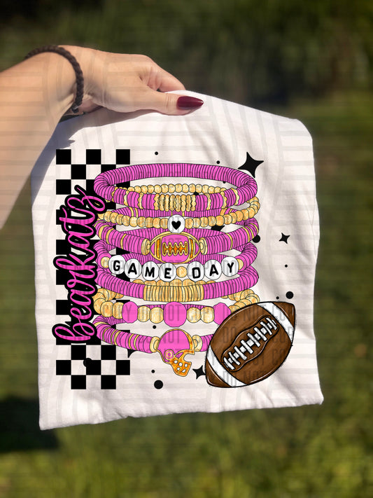 Pink Game Day Bracelet + CUSTOM - Dropdown - Digital Download 300DPI PNG FILE