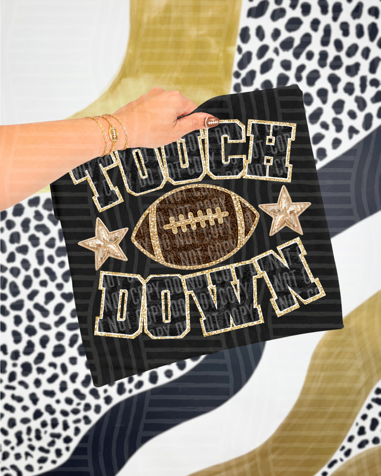 TOUCHDOWN FAUX CHENILLE CC 2608-0006- Digital Download 300 DPI PNG FILE