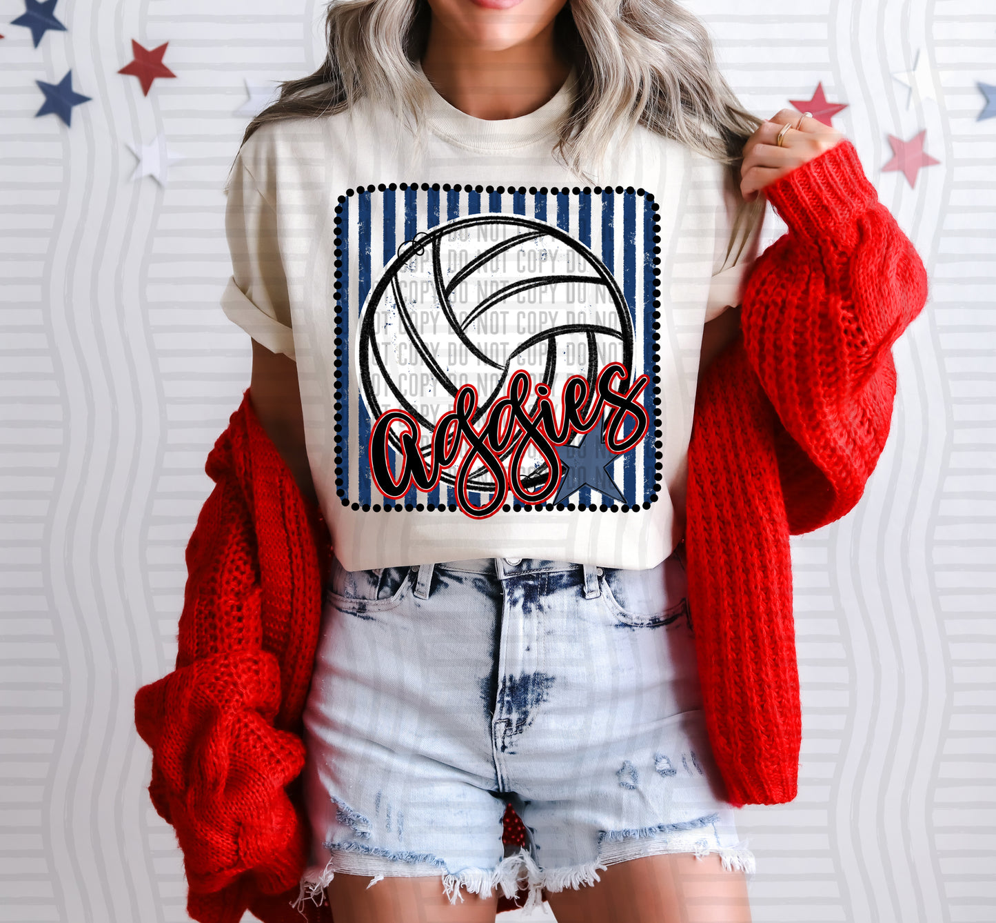 Volleyball RWB Framed -  Custom + DROPDOWN - 300 DPI digital download