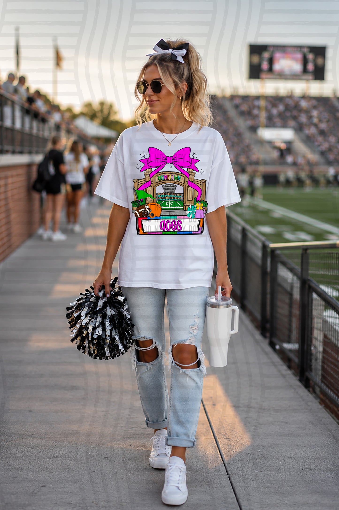Hometown Stadium Select mascot - Custom + DROPDOWN - 300 DPI digital download