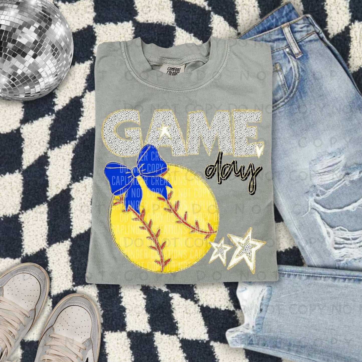 Game day Softball - Color Dropdown Digital Download 300DPI PNG FILE