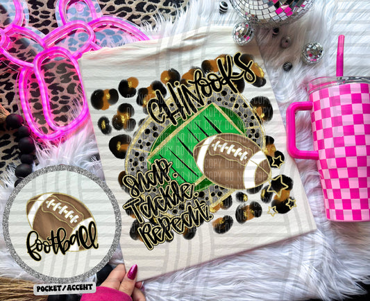 Football - Snap. Tackle. Repeat. <3- Digital Download 300DPI PNG FILE