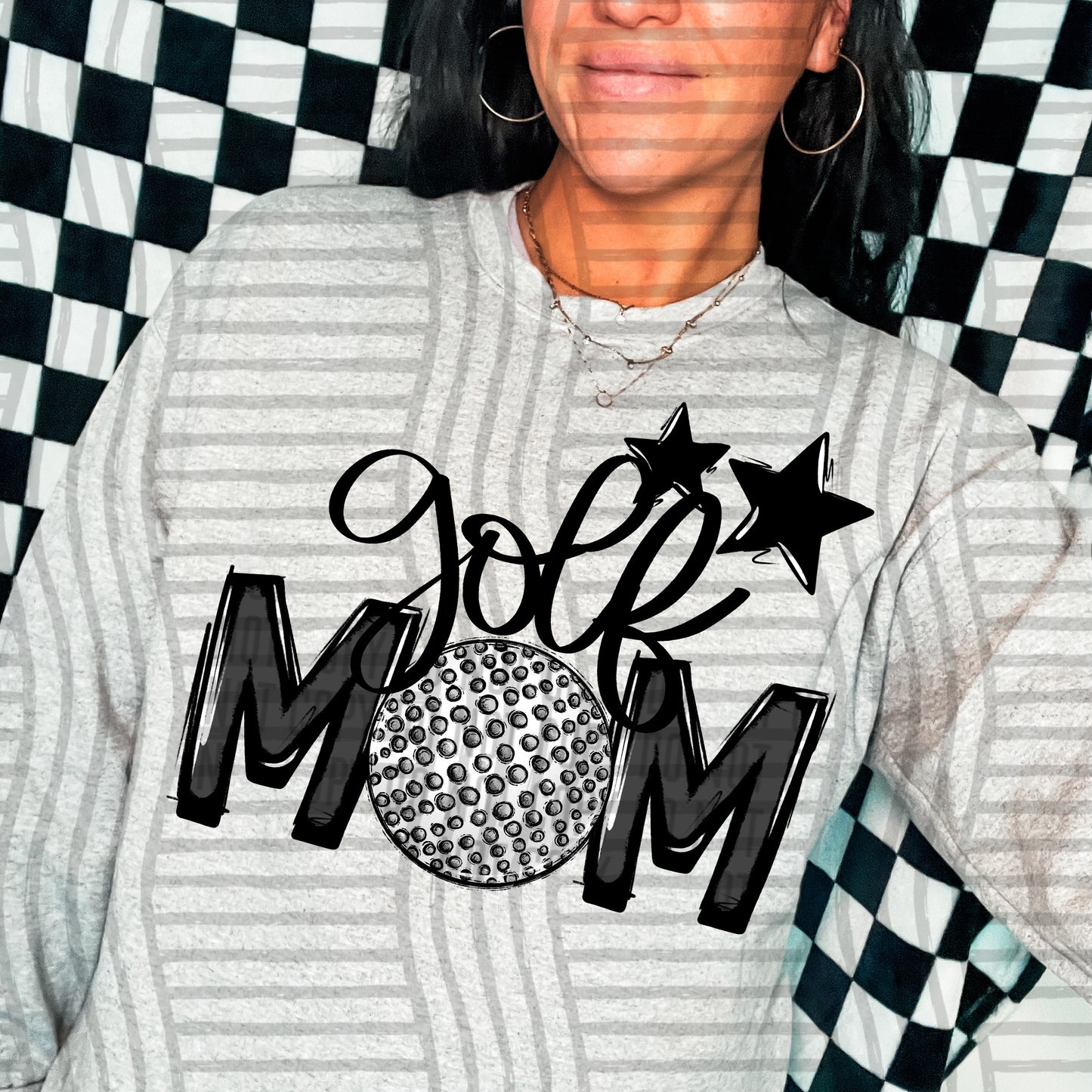 Golf Mom - Color Dropdown Digital Download 300DPI PNG FILE